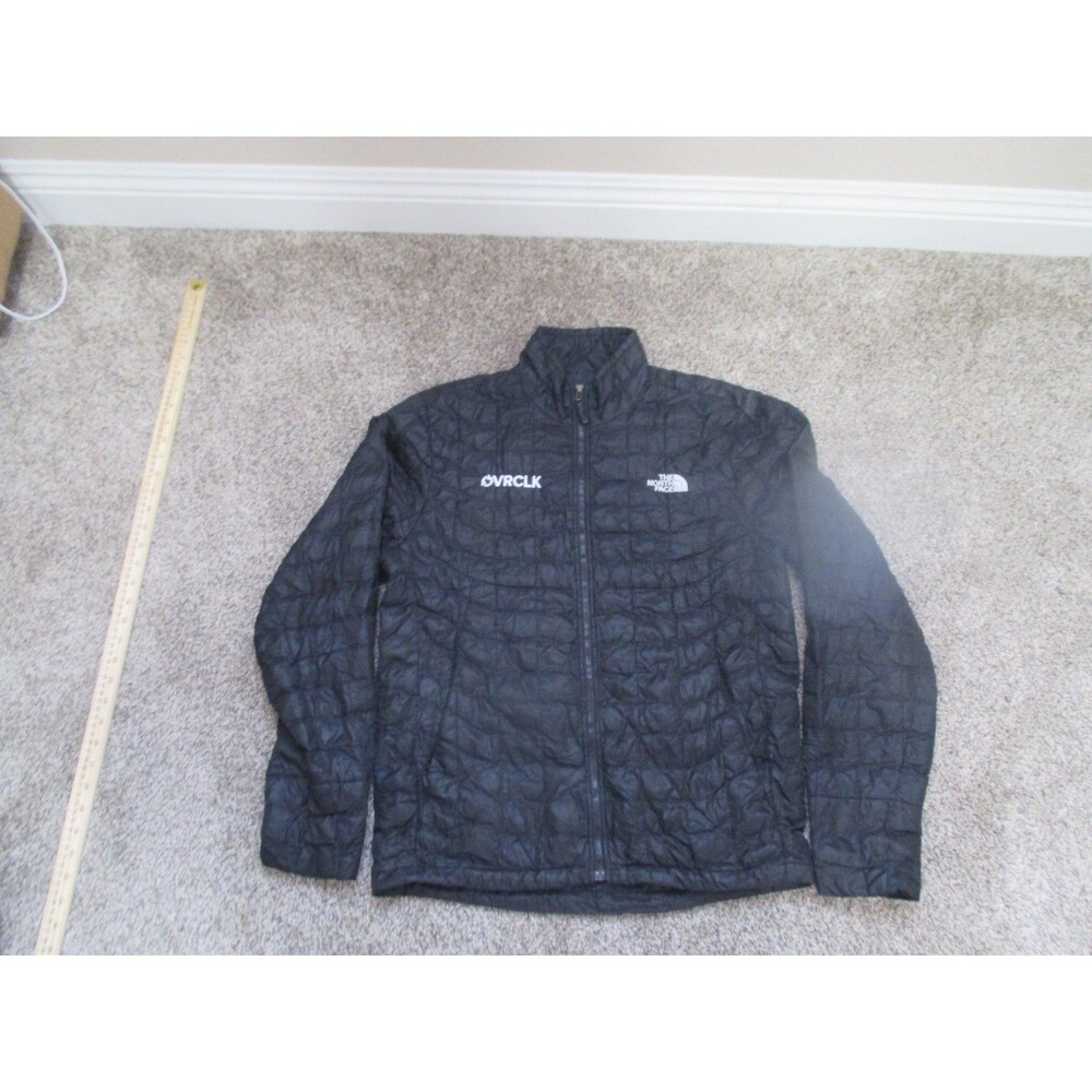 The North Face Thermoball Jacket Mens Black Full Zip Insulated Quilted Puffer S